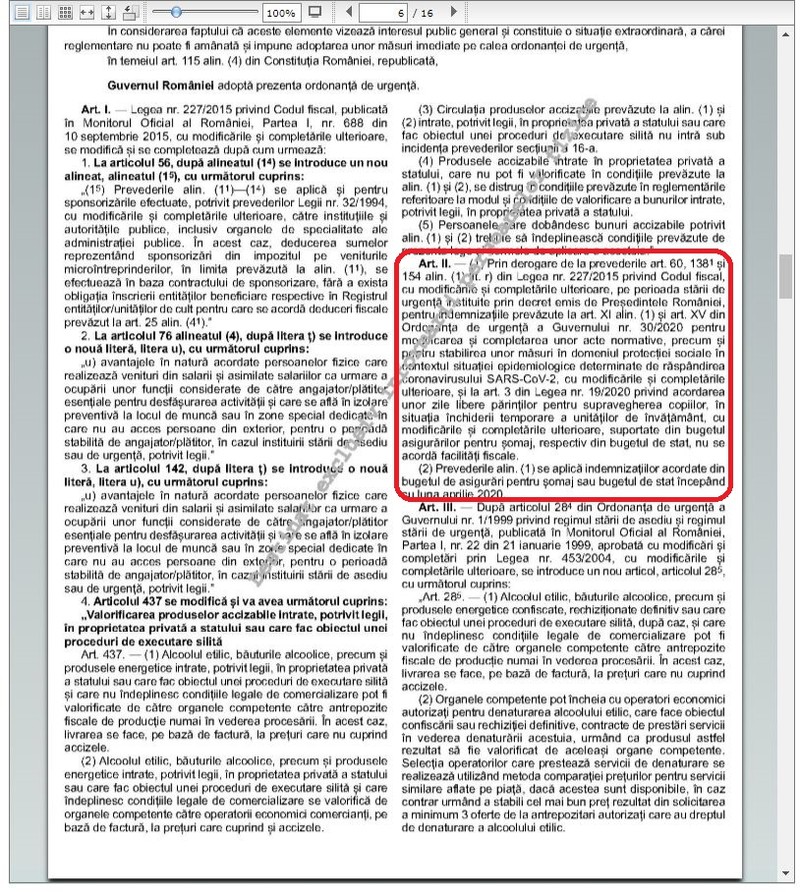 Ordonanța 48 elimină scutirile din Codul Fiscal pentru sumele primit ca șomaj tehnic și indemnizație de supraveghere a copilului