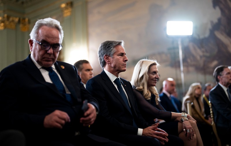 Grimasa făcută de Antony Blinken când Joe Biden îl numește din nou „dictator" pe Xi Jinping. VIDEO