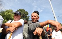 Protestul fermierilor în Piața Victoriei