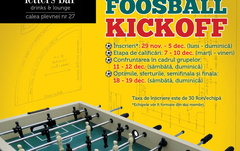 Campionat de foosball în Letters Bar