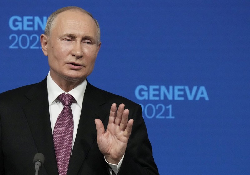 Vladimir Putin a ținut o conferință de presă de aproape o oră la Geneva FOTO: EPA