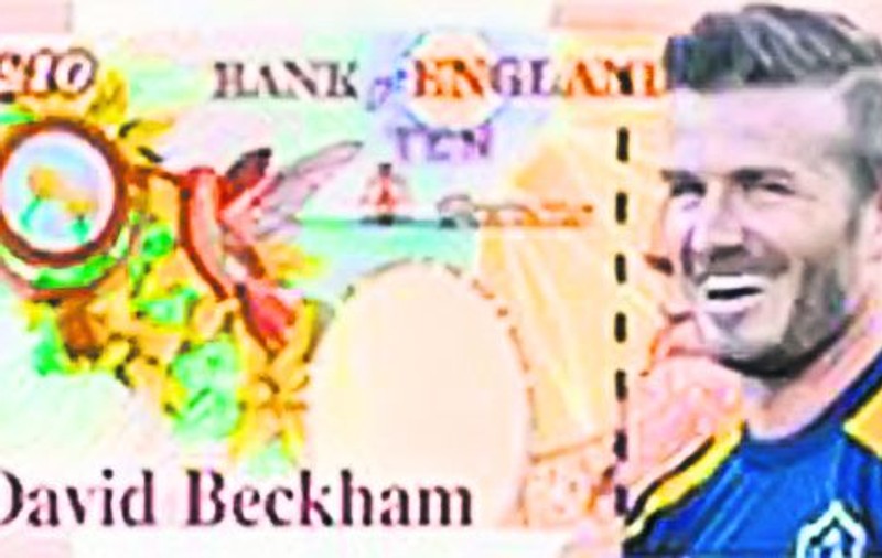 Un sportiv englez şi-ar putea vedea chipul pe o bancnotă: Beckham de 10 lire sterline