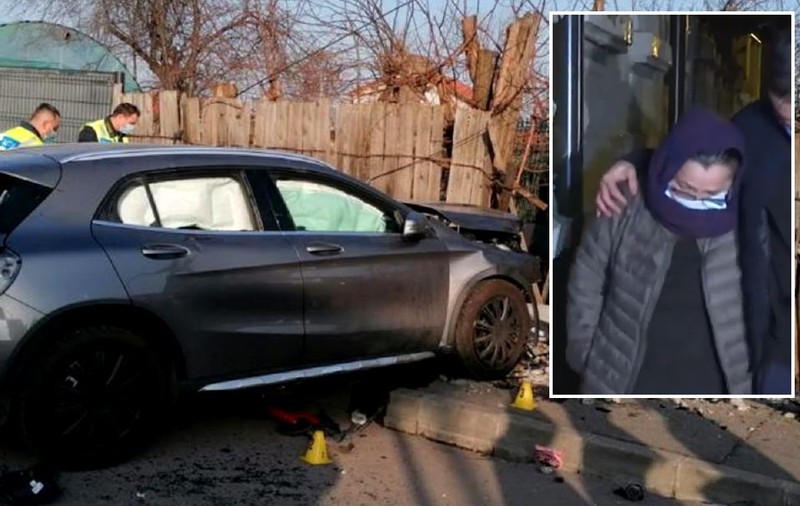 Șoferița care a intrat cu Mercedesul în două fete și le-a ucis a mers doar 150 de metri cu mașina, spun martorii