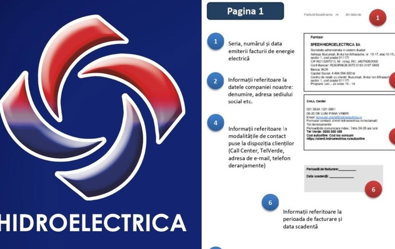 Factura Hidroelectrica. Foto: Hidroelectrica