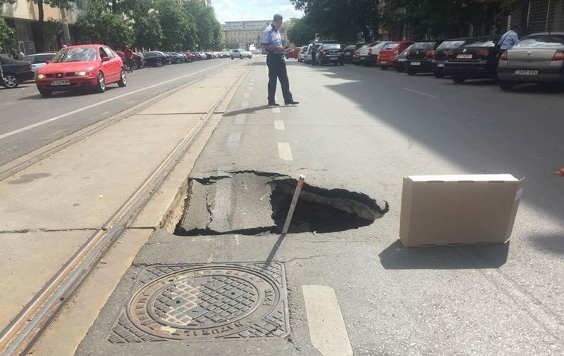 S-a surpat asfaltul la Gara de Nord! Circulația tramvaielor este îngreunată