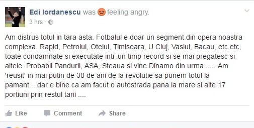 Edi Iordănescu a răbufnit