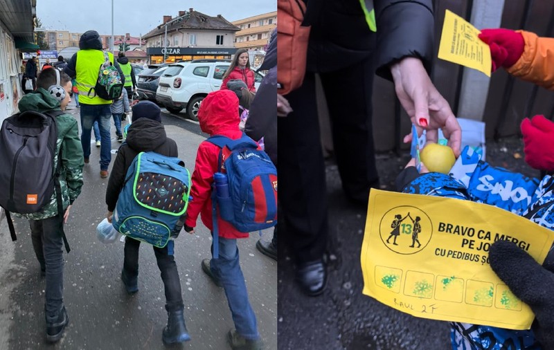 Un experiment reduce aglomerația din Brașov: cum funcționează Pedibus-ul