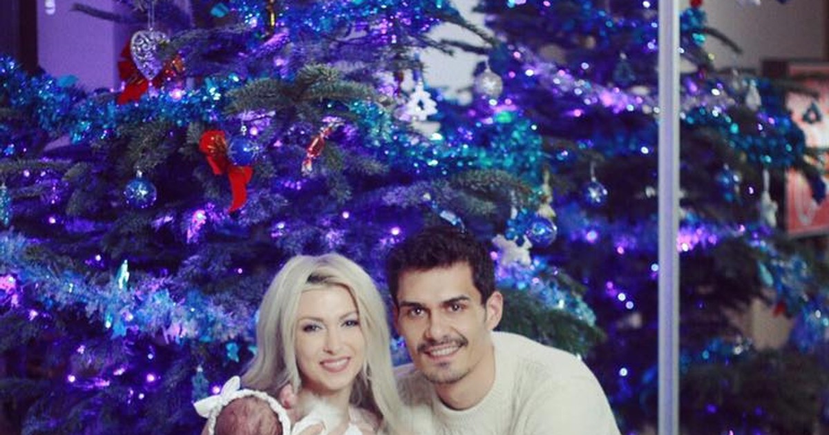 Imagine de colecție cu Andreea Bălan, George Burcea și fetița lor
