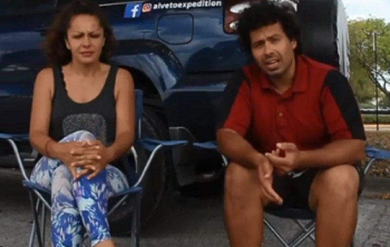 VIDEO / Un italian și o moldoveancă au rămas blocați într-o parcare din Florida, din cauza restricțiilor: ”Încercăm să fim pozitivi”