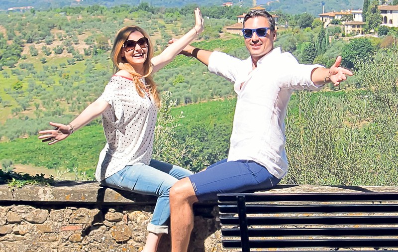 Alina Sorescu şi Alexandru Ciucu, vacanţă de vis în Toscana | FOTO