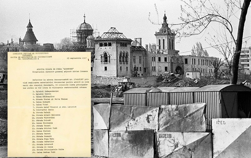 Document | Lista străzilor care urmau să fie demolate de Ceaușescu în București, dacă nu venea Revoluția