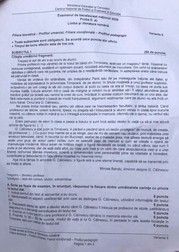 Subiectele la Romana BAC 2020, profilul uman
