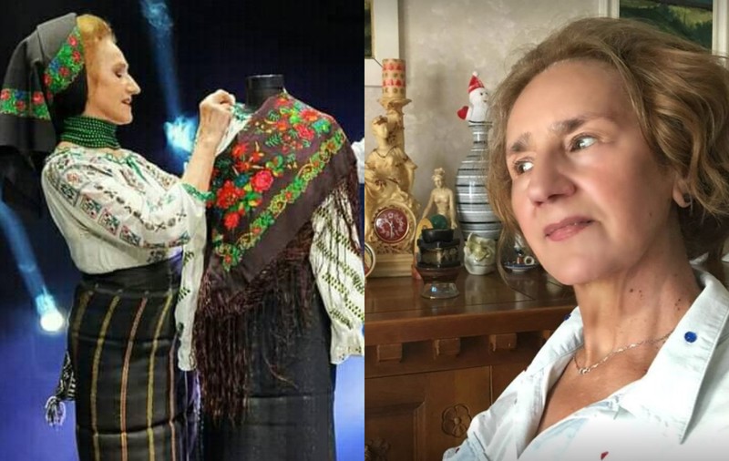 Imagini din apartamentul în care locuiește Sofia Vicoveanca în Suceava. O cameră e plină cu costume populare și obiecte din Bucovina