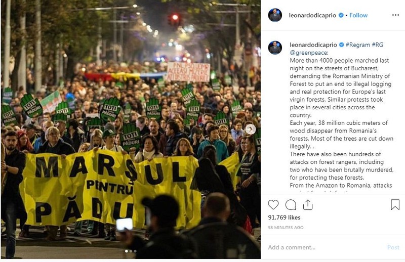 Foto Instagram Leonardo DiCaprio