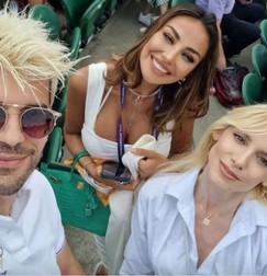 Exclusif - Madalina Ghenea regarde le match de son compagnon Grigor Dimitrov lors des internationaux de tennis de Roland Garros à Paris le 5 juin 2023. © Cyril Moreau / Bestimage Exclusive - No web en Suisse / Belgique Madalina Ghenea watches her partner Grigor Dimitrov's match at the Roland Garros international tennis tournament in Paris on june 5th 2023