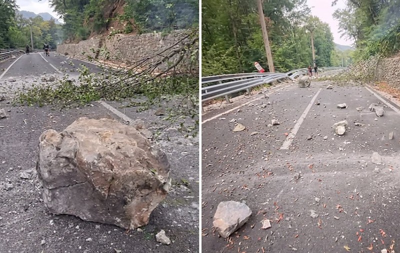 bolovani si copaci pe DN 67, trafic blocat spre Băile Herculane