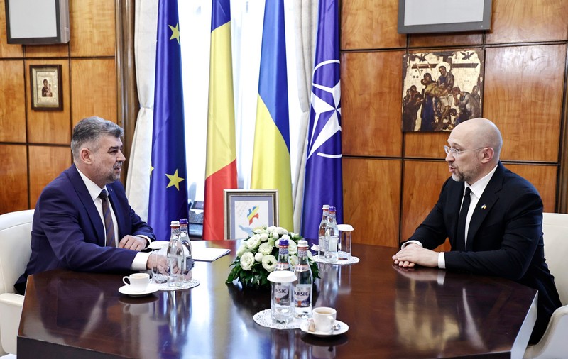 Marcel Ciolacu, după discuțiile cu premierul ucrainean: „Am stabilit ca țintă dublarea volumului tranzitului de cereale ucrainene”