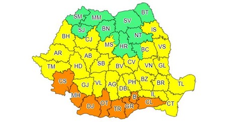 33 de județe sunt vizate de avertizări de caniculă și disconfort termic accentuat. |Foto: meteoromania.ro