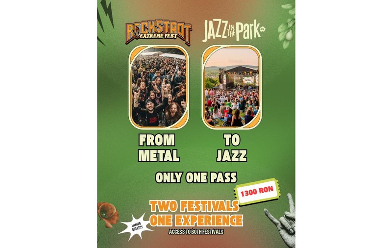 De la rock la jazz: Rockstadt Extreme Fest și Jazz in the Park, două lumi muzicale, un singur abonament. 