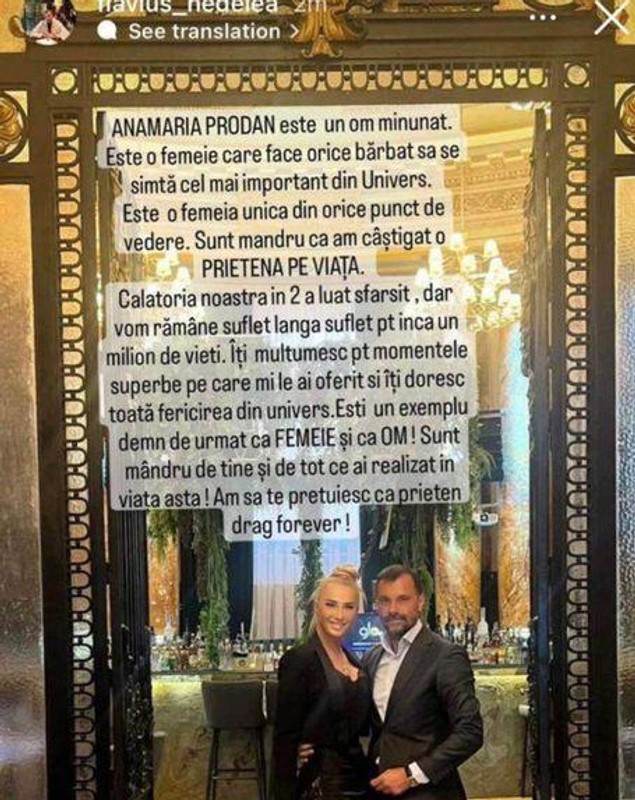 Anamaria Prodan și Flavius Nedelea s-au despărțit. Anunțul făcut de impresară: „Vom rămâne suflet lângă suflet”
