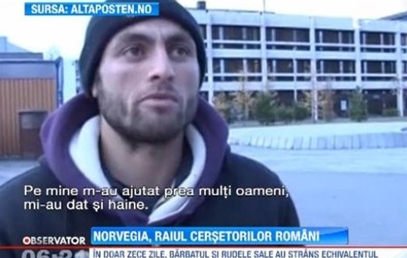 Ce viaţă! Un cerşetor român a strâns 3.000 de euro în zece zile de stat în Norvegia! | VIDEO