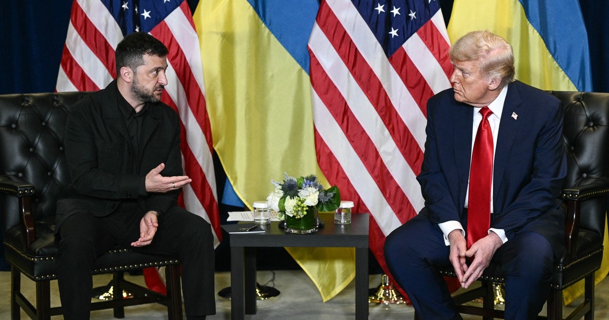 Volodimir Zelenski (stânga) și Donald Trump în cadrul unei întrevederi la New York, pe 23 septembrie 2025. Imagine cu caracter ilustrativ Foto: Profimedia