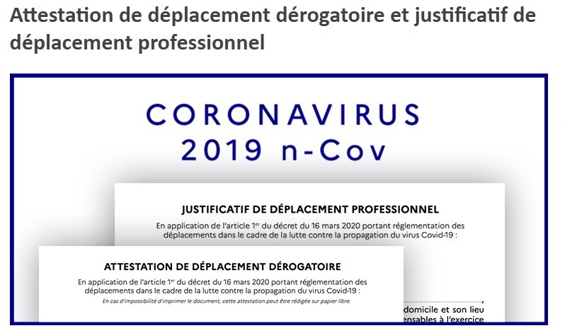 Certificat de deplasare in Franta