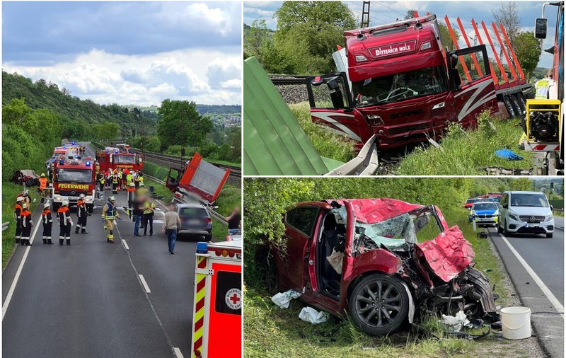 Un copil de 9 ani a văzut din cabină cum o mașină intră direct în camionul condus de tatăl lui și e pulverizată pe șosea, în Germania