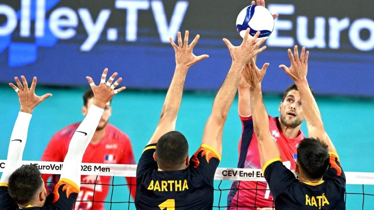 Naționala României a fost învinsă de Franța (0-3) în sferturile EuroVolley 2026. Foto: Profimedia