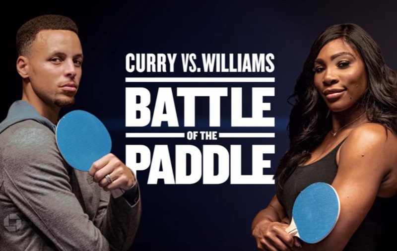 Serena Williams joacă tenis de masă cu baschetbalistul Stephen Curry! Se zguduie încăperea! VIDEO