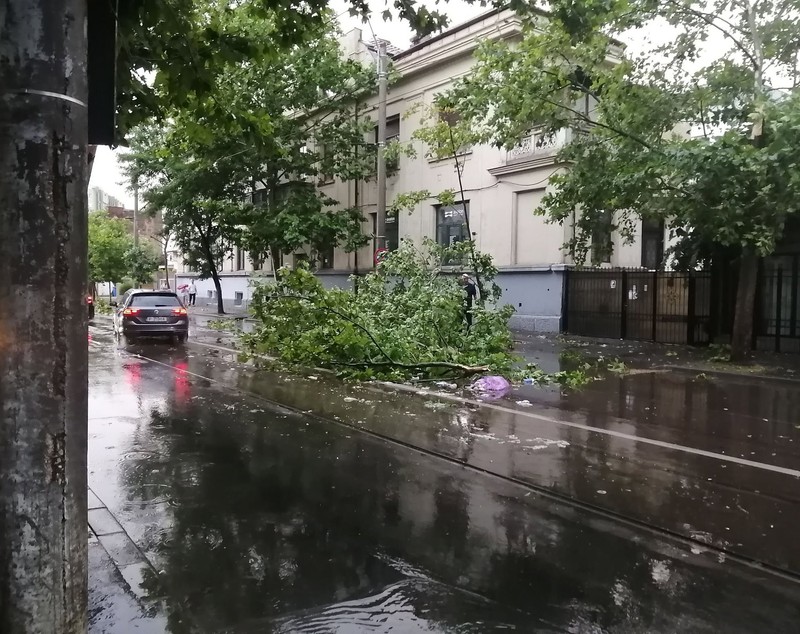 Furtună puternică în București: ANM a emis un cod portocaliu de vijelii și grindină pentru această seară. A fost emisă avertizare RO-Alert