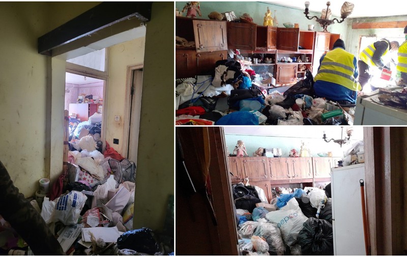 Un apartament din Baia Mare a fost curățat de tone de gunoaie prin Ordonanță Președințială. Proprietara și fiica ei, duse la Spitalul de Boli Infecțioase
