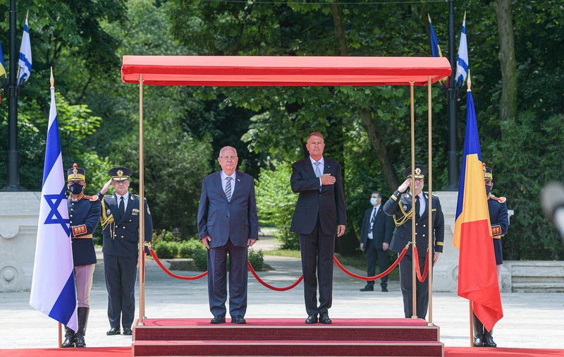 Președintele Israelului, primit la Cotroceni. Iohannis: Vrem o ședință comună de Guvern