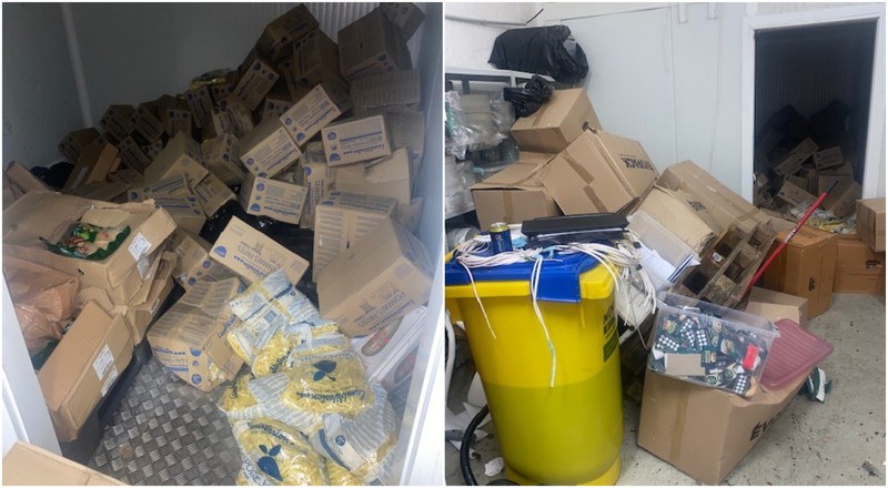 Carnea găsită de angajați pe jos după ce tirurile au golit magazinul Spartan din Viena