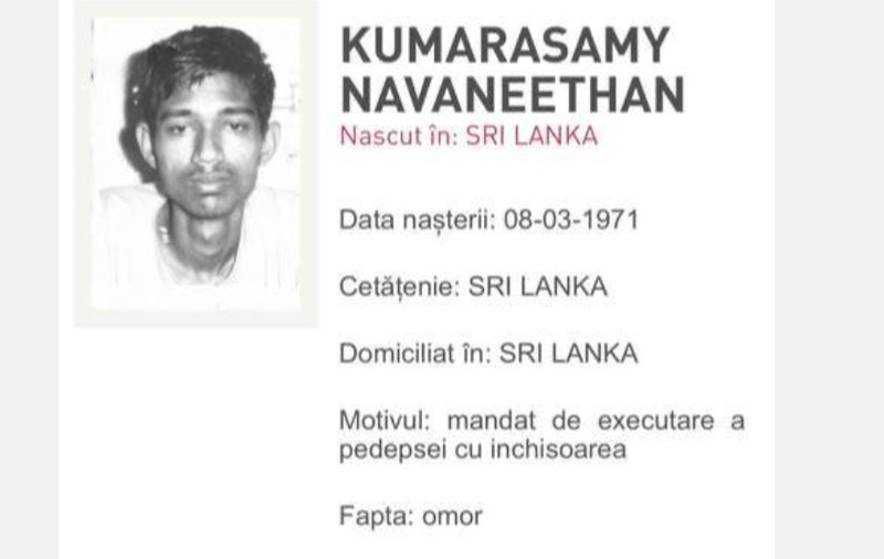 Bărbat din Sri Lanka acuzat de o crimă comisă la Bucureşti, prins după 33 de ani în Germania