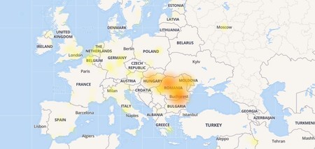 Țările în care Facebook nu a putut fi accesat / foto: downdetector.com
